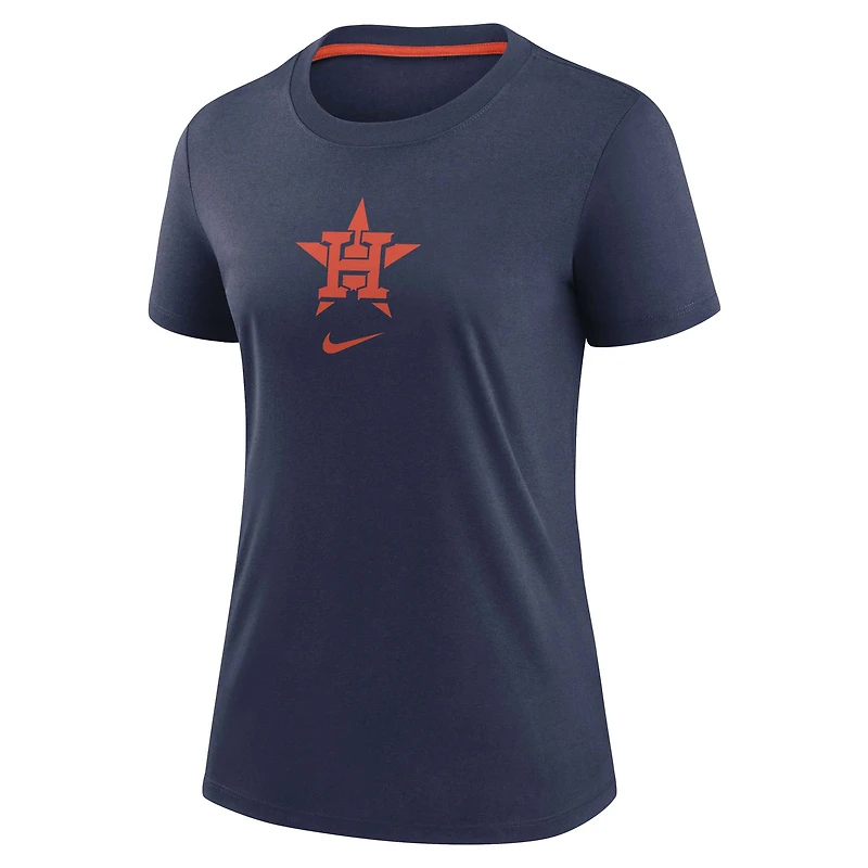 Women's Nike Navy Houston Astros Authentic Collection Early Work Tri-Blend T-Shirt