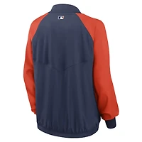 Veste de sport raglan zippée intégrale Nike Houston Astros Authentic Collection pour femme, bleu marine