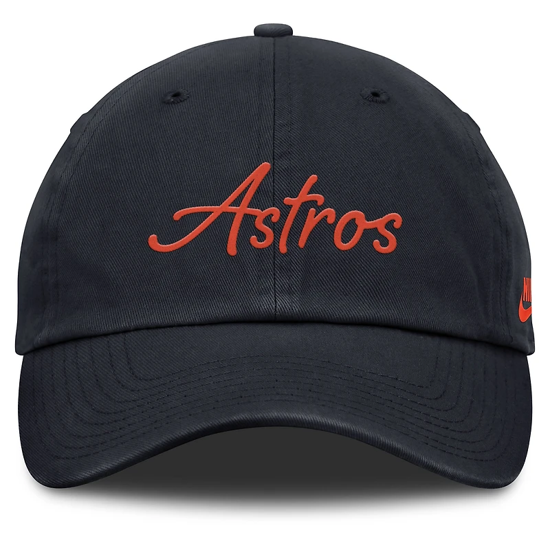 Women's Nike  Navy Houston Astros Cooperstown Club Script Adjustable Hat