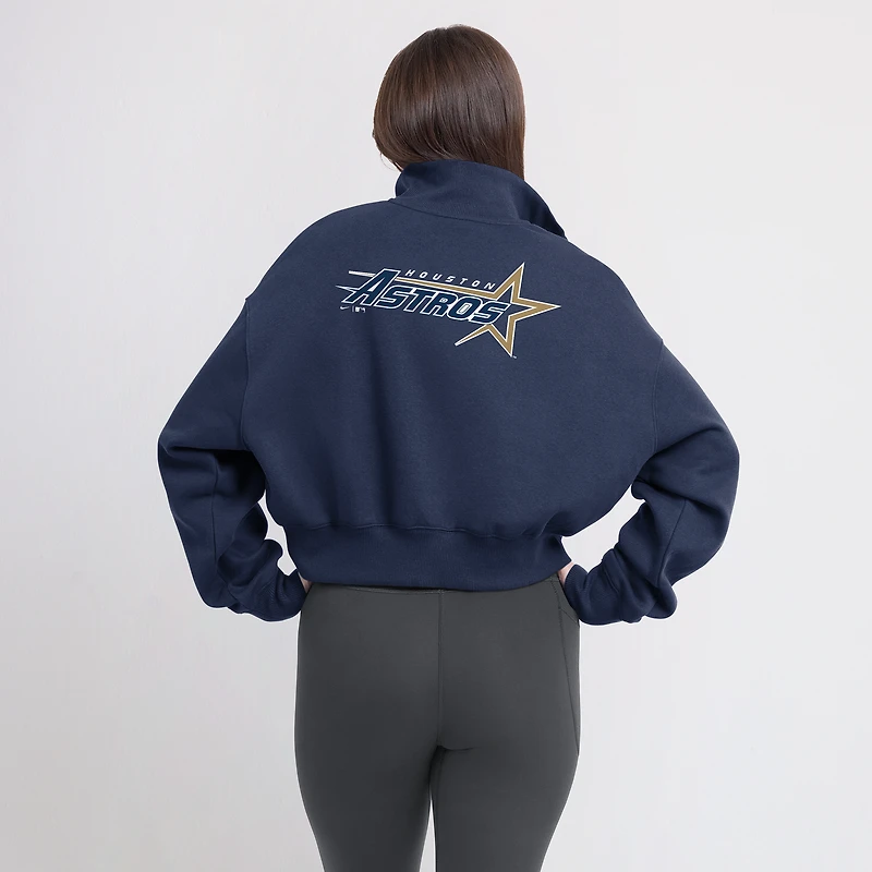 Women's Nike Navy Houston Astros Cooperstown Collection Phoenix Fleece Half-Zip Sweatshirt
