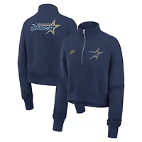 Women's Nike Navy Houston Astros Cooperstown Collection Phoenix Fleece Half-Zip Sweatshirt