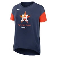 T-shirt Nike bleu marine Houston Astros Flowy Fashion Tri-Blend Dri-FIT pour femme