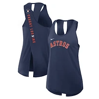 Women's Nike Navy Houston Astros Open-Back Crisscross Dri-FIT Tank Top