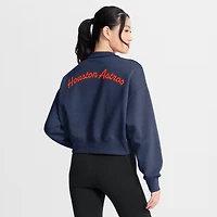Women's Nike Navy Houston Astros Primetime Phoenix Fleece Half-Zip Sweatshirt