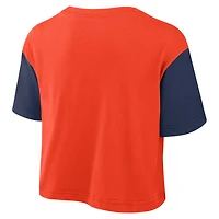 T-shirt court Nike Orange/Bleu marine Houston Astros Performance pour femme