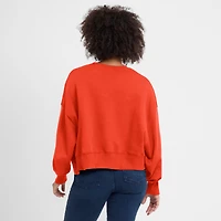 Sweat-shirt court surdimensionné orange Houston Astros Nike pour femme