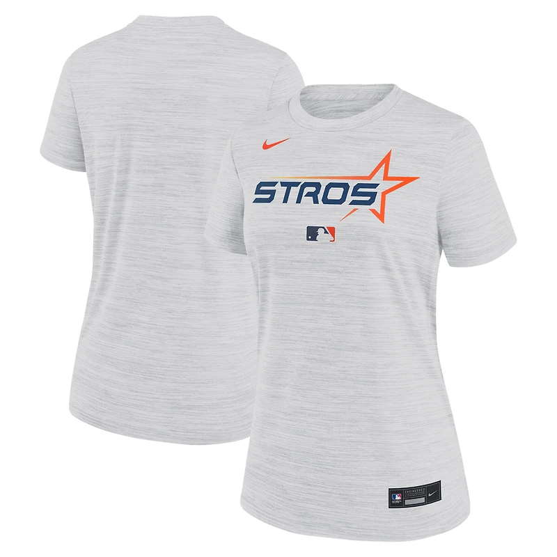 T-shirt Nike blanc pour femme Houston Astros 2025 City Connect Authentic Collection Velocity Dri-FIT