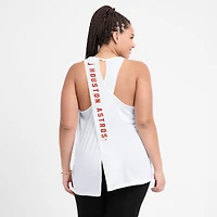 Débardeur Nike blanc Houston Astros à dos ouvert et croisé Dri-FIT pour femme