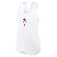 Débardeur Nike blanc Houston Astros à dos ouvert et croisé Dri-FIT pour femme