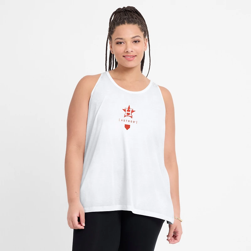 Women's Nike White Houston Astros Open-Back Crisscross Dri-FIT Tank Top