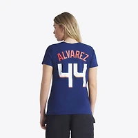 T-shirt Nike Yordan Alvarez bleu marine pour femme, Houston Astros 2025 City Connect Fuse, avec nom et numéro