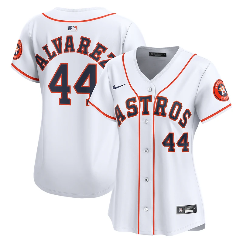 Maillot Nike Yordan Alvarez blanc pour femme des Astros de Houston, édition limitée à domicile