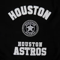 Women's Pro Standard Black Houston Astros Pearl Cropped Pullover Sweatshirt