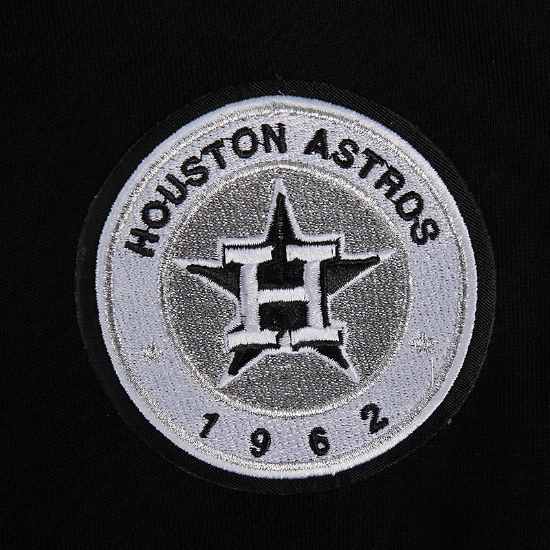 Women's Pro Standard Black Houston Astros Pearl Cropped Pullover Sweatshirt