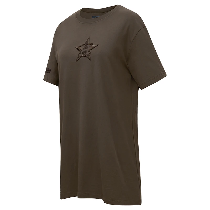 Robe t-shirt neutre Pro Standard marron des Astros de Houston pour femmes