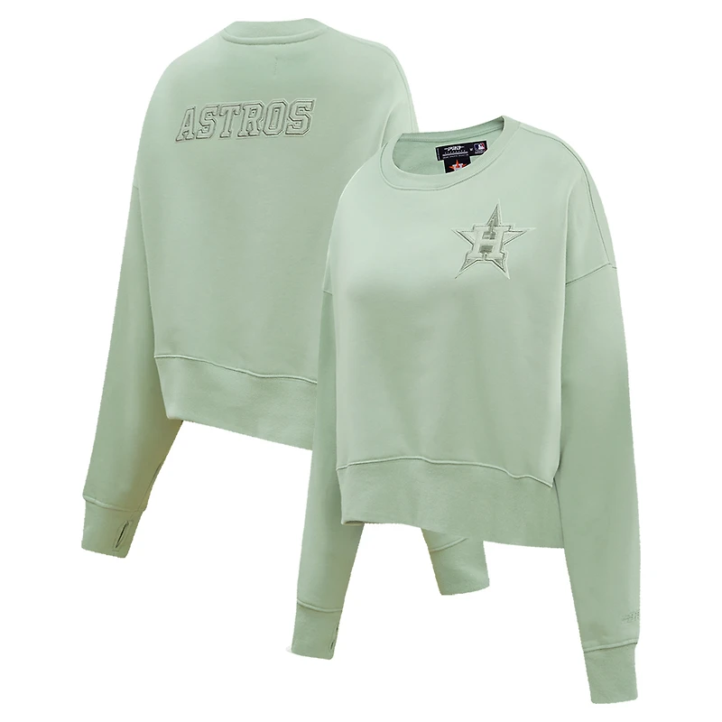 Sweat-shirt en molleton Pro Standard vert Houston Astros pour femmes