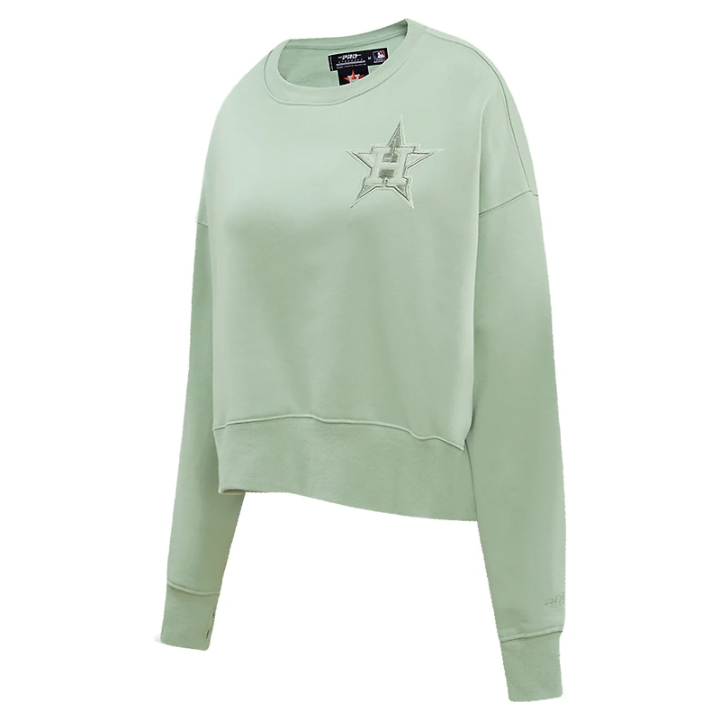 Sweat-shirt en molleton Pro Standard vert Houston Astros pour femmes