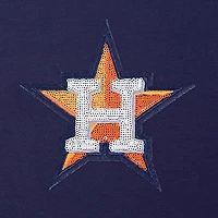 Women's Pro Standard  Navy Houston Astros Game Day Classics Baby Doll Cropped T-Shirt