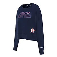 Sweat-shirt ras du cou Game Day Classics Pro Standard bleu marine pour femme des Astros de Houston
