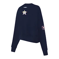 Women's Pro Standard Navy Houston Astros Game Day Classics Crewneck Pullover Sweatshirt