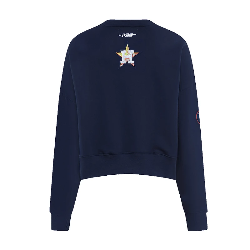 Sweat-shirt ras du cou Game Day Classics Pro Standard bleu marine pour femme des Astros de Houston