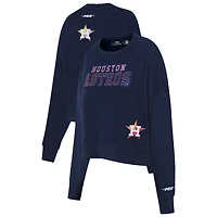 Sweat-shirt ras du cou Game Day Classics Pro Standard bleu marine pour femme des Astros de Houston