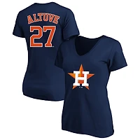 Women's Profile Jose Altuve Navy Houston Astros Plus Name & Number V-Neck T-Shirt