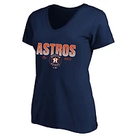 Women's Profile Navy Houston Astros Plus Wordmark V-Neck T-Shirt