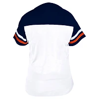 Women's Profile White/Navy Houston Astros Plus Two-Stripe V-Neck T-Shirt