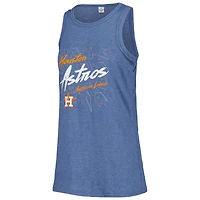 Débardeur a col haut en gaze Houston Astros Soft as Grape Denim pour femmes