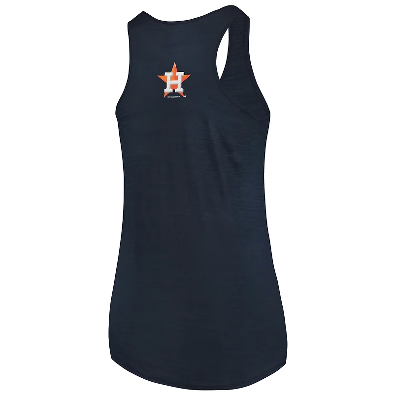 Débardeur dos nageur bleu marine Houston Astros pour femme, grande taille, « Soft as a Grape ».
