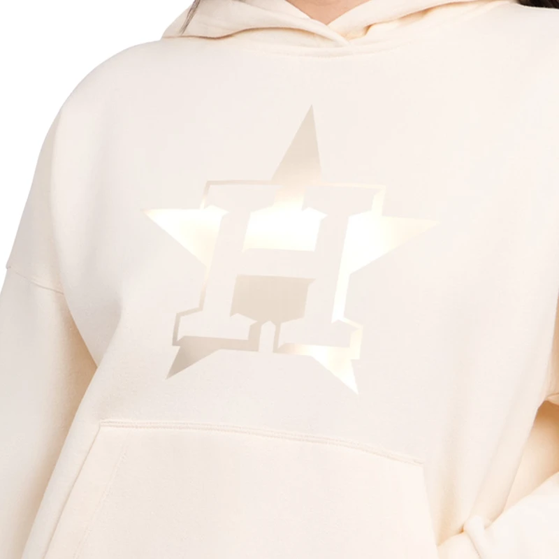 Women's Starter Cream Houston Astros Pastel Relaxed Hoodie