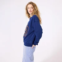 Women's Terez Navy Houston Astros Marquee Gemstone Logo Sweatshirt
