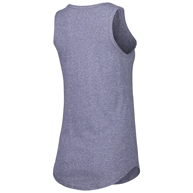 Débardeur dos nageur triple mélange Houston Astros Americana Touch bleu marine pour femme
