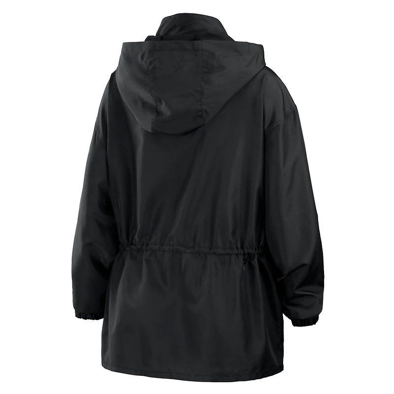 Veste à capuche coupe-vent entièrement zippée WEAR by Erin Andrews pour femmes, noire, Houston Astros