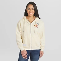 Sweat à capuche zippé crème Houston Astros pour femme de la marque WEAR by Erin Andrews