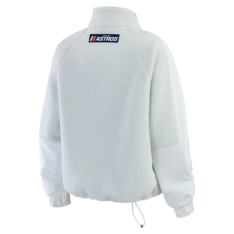 Veste polaire grise à fermeture éclair quart de tour pour femme WEAR by Erin Andrews des Astros Houston
