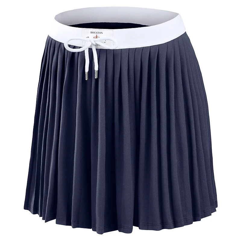 Jupe-short plissée bleu marine Houston Astros de la marque WEAR by Erin Andrews pour femme