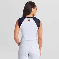 Débardeur raglan court blanc Houston Astros Cooperstown de la marque WEAR by Erin Andrews pour femmes