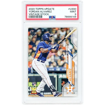 Carte de recrue de Yordan Alvarez, Houston Astros, 2020 Topps Update Vintage Stock #U-300 #57/99, authentifiée PSA 9