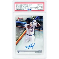Carte autographiée par Yordan Alvarez des Astros de Houston, collection Bowman Best Of '18 Refractor 2018, numéro B18-YA, authentifiée par PSA (niveau 10).