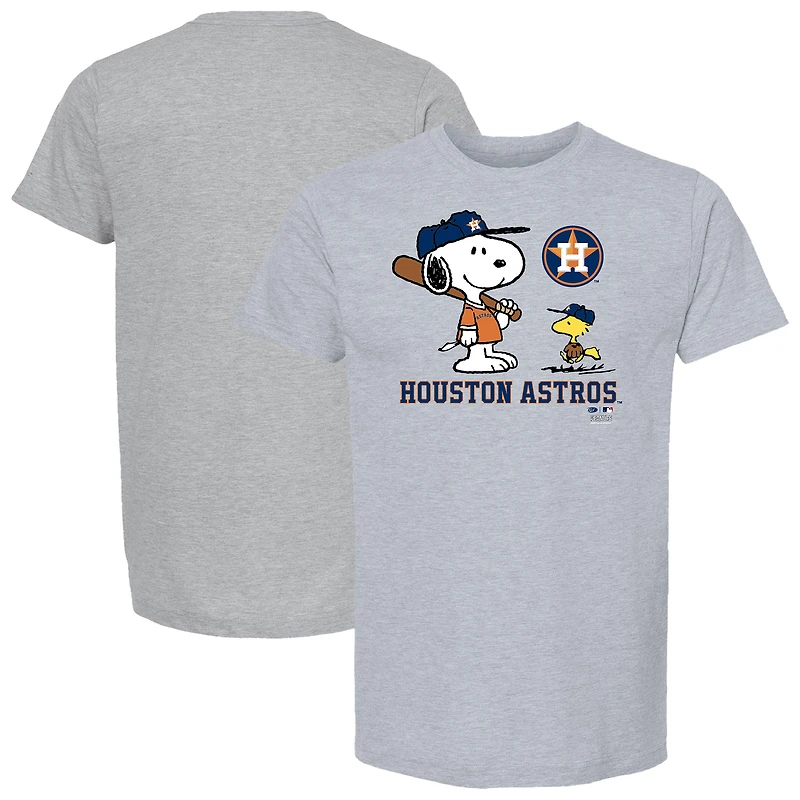 Youth  Heather Gray Houston Astros Peanuts Snoopy T-Shirt