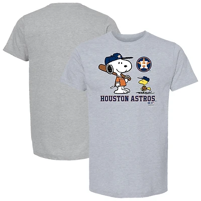 T-shirt Snoopy Peanuts des Houston Astros pour enfants, gris chiné