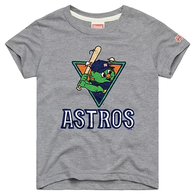 Youth Homage Gray Houston Astros Mascot Tri-Blend T-Shirt