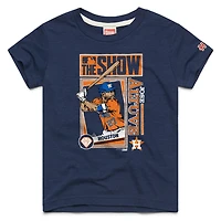 Youth Homage Jose Altuve Navy Houston Astros Player Graphic Tri-Blend T-Shirt