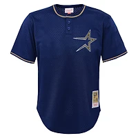 Maillot d'entraînement au bâton en maille pour jeunes Mitchell & Ness Craig Biggio, Houston Astros Cooperstown Collection, bleu marine