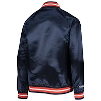 Youth Mitchell & Ness Navy Houston Astros Cooperstown Collection Raglan Satin Full-Snap Jacket
