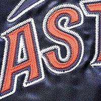 Youth Mitchell & Ness Navy Houston Astros Cooperstown Collection Raglan Satin Full-Snap Jacket
