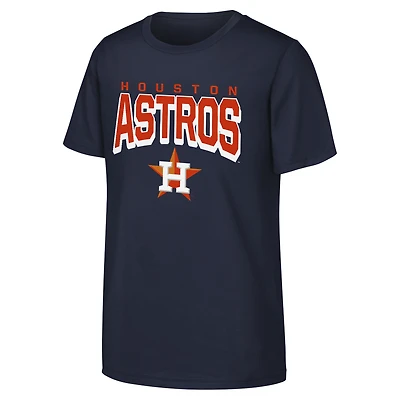 Youth  Navy Houston Astros On The Block T-Shirt