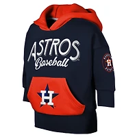 Youth Navy Houston Astros Team Practice 3/4-Sleeve Pullover Hoodie